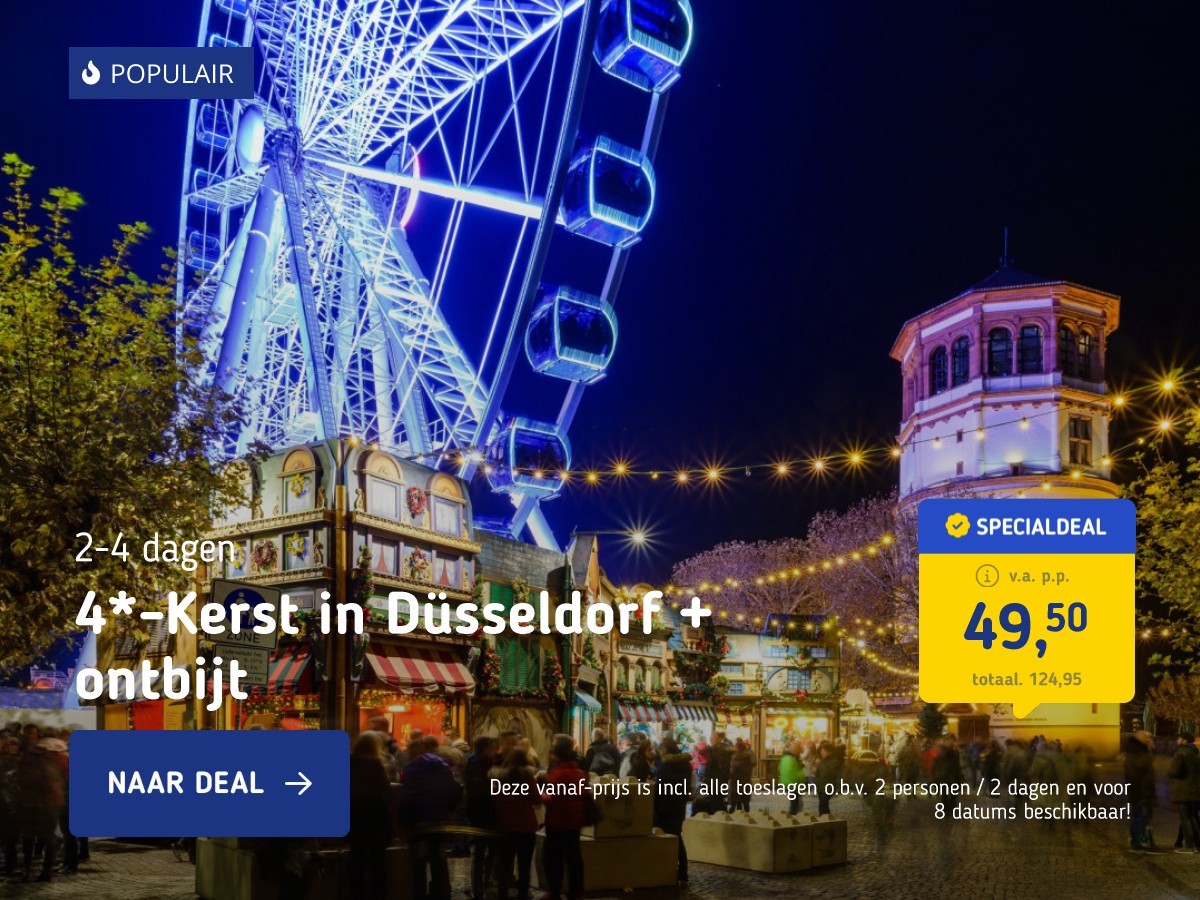 4*-Kerst in Düsseldorf + ontbijt