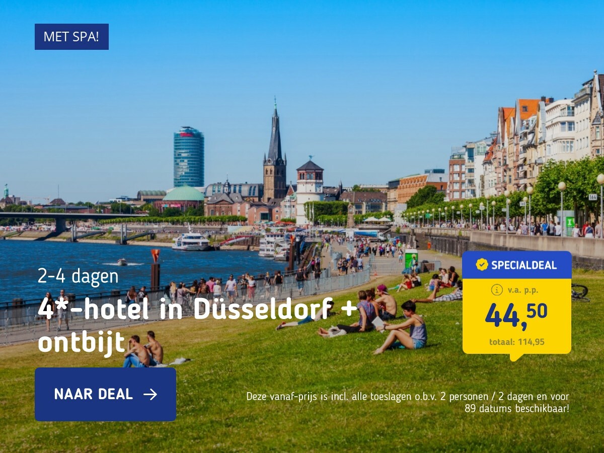4*-hotel in Düsseldorf + ontbijt