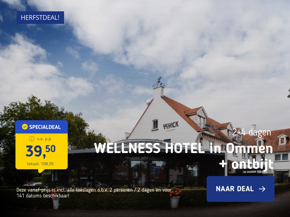 WELLNESS HOTEL in Ommen + ontbijt