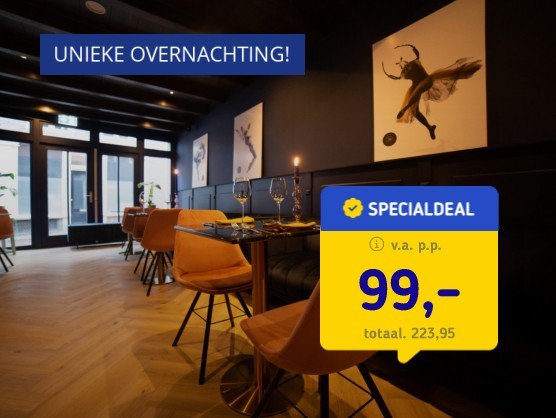 99 EURO DEAL⚡ 4*-hotel in Dokkum + diner