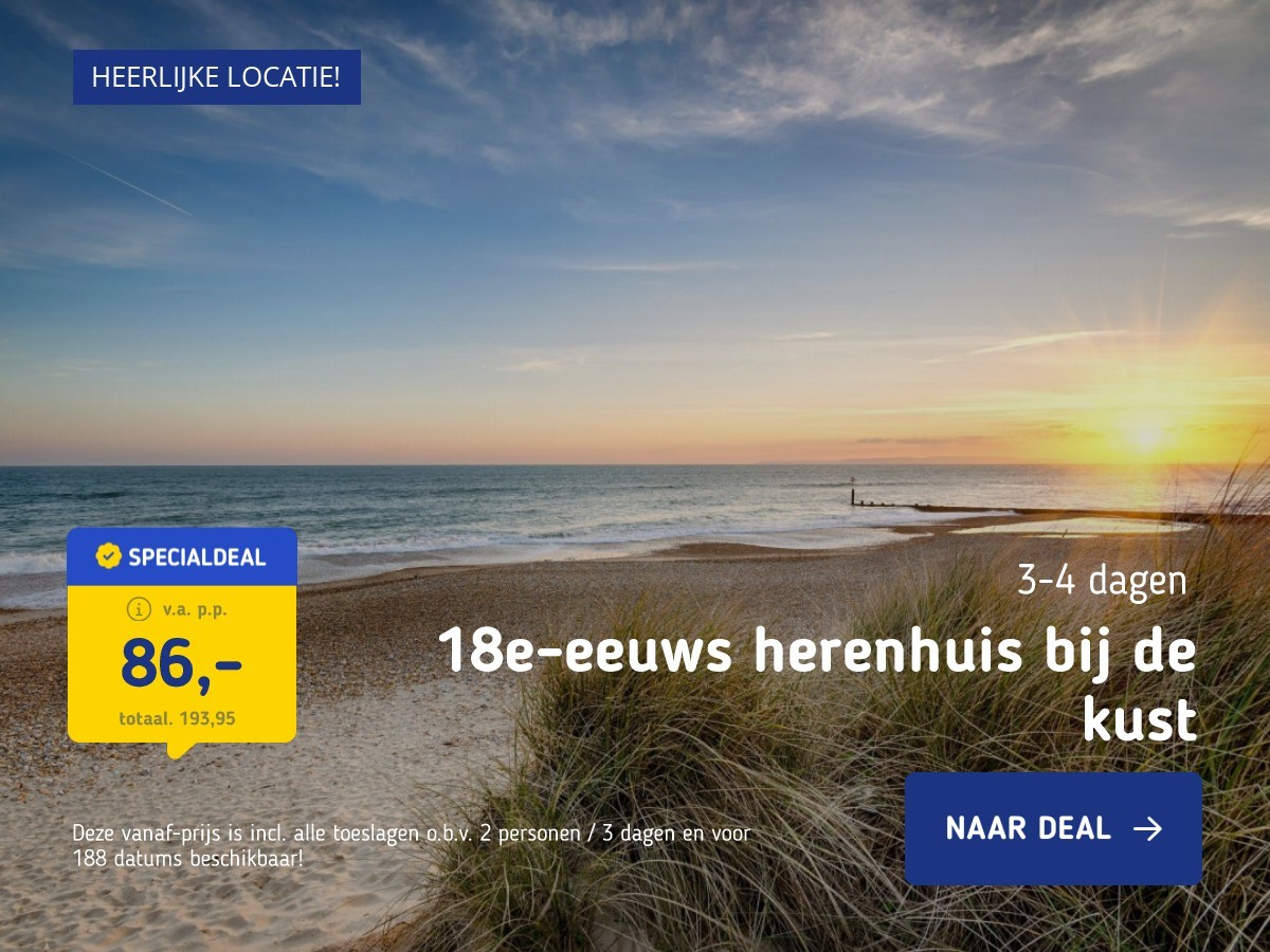 18e-eeuws herenhuis bij de kust