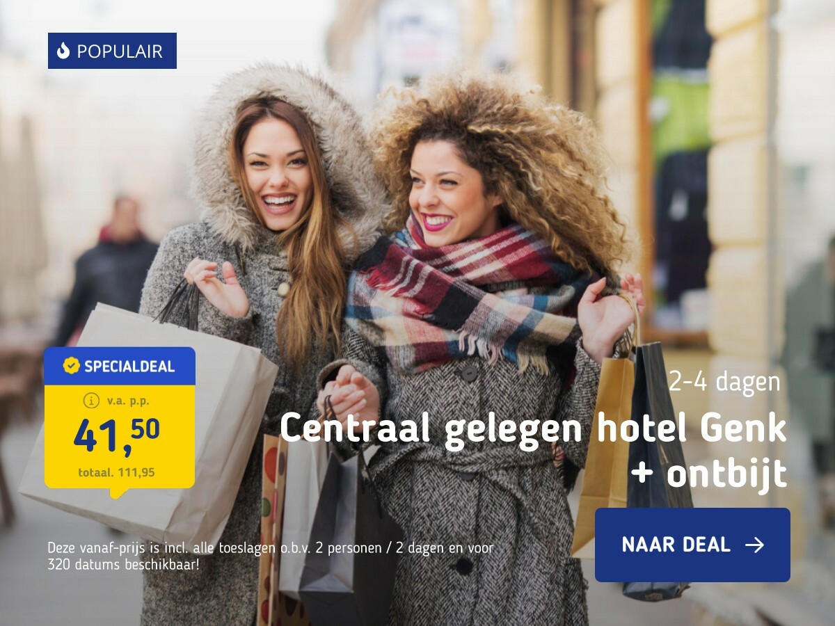 Centraal gelegen hotel Genk + ontbijt