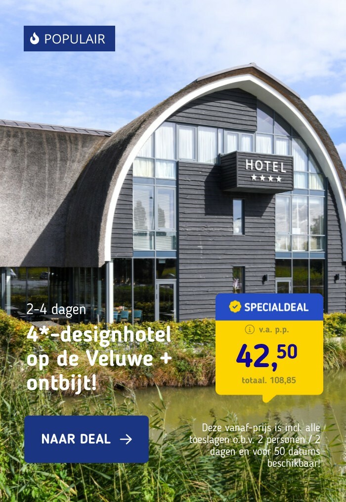 4*-designhotel op de Veluwe + ontbijt!