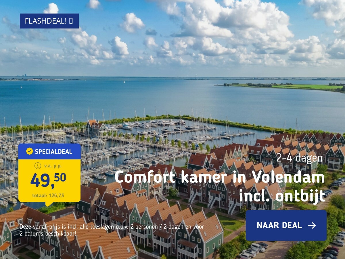 Comfort kamer in Volendam incl. ontbijt