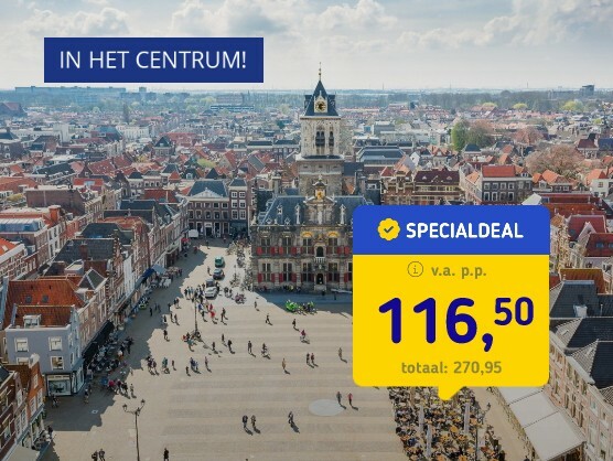 Verblijf in Delft + drankje & ontbijt