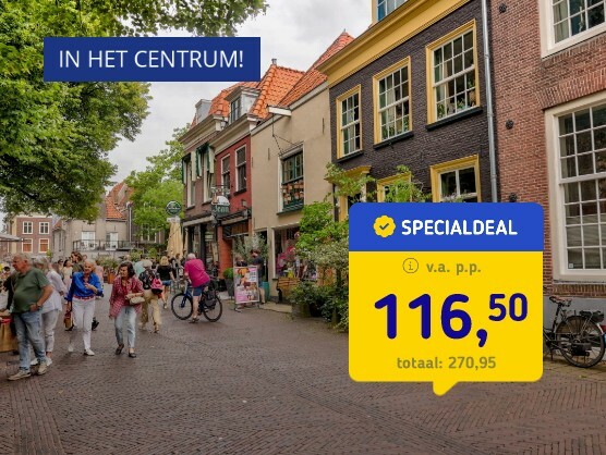 Verblijf in Delft + ontbijt & drankje!