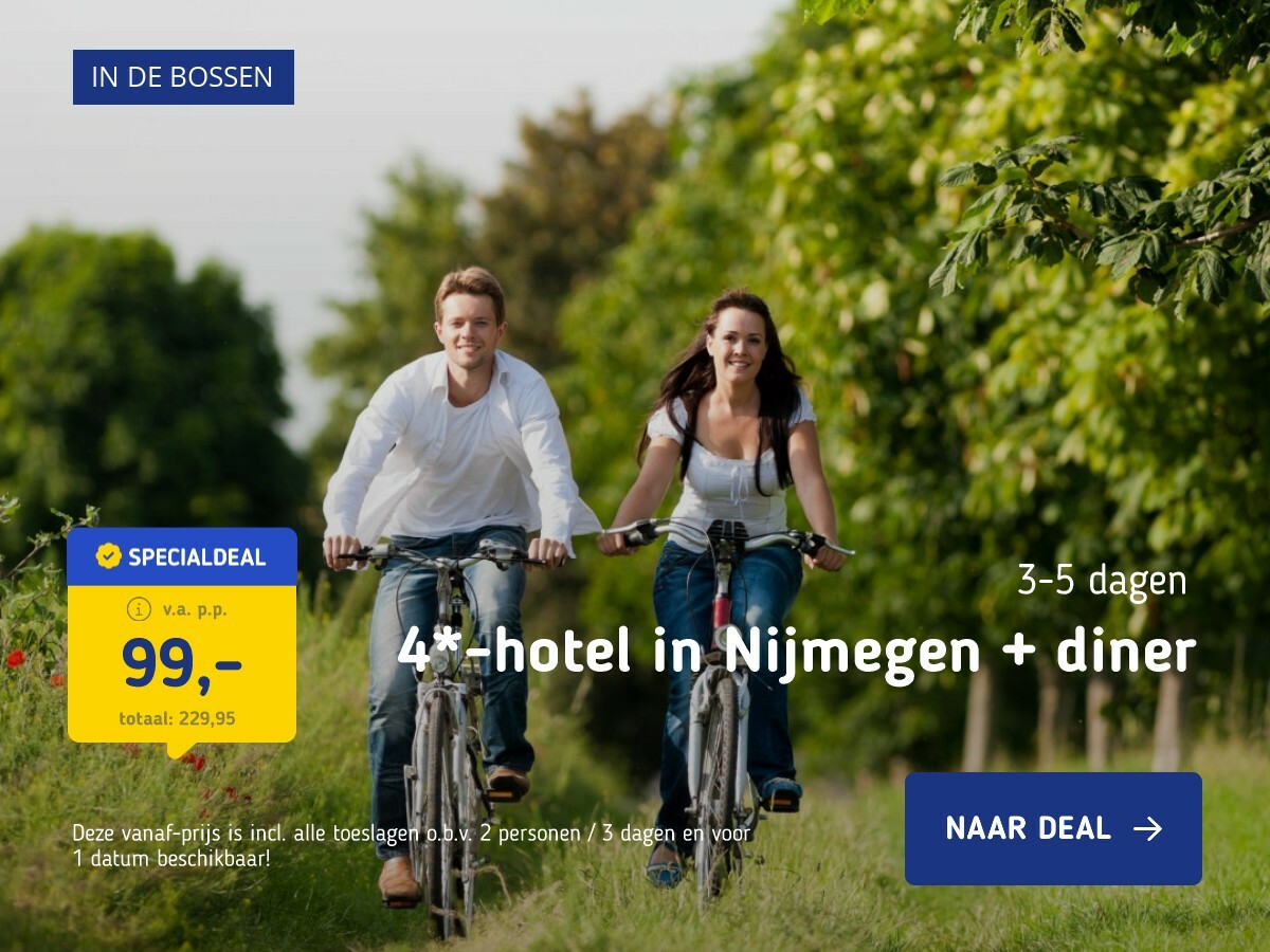 4*-hotel in Nijmegen + diner