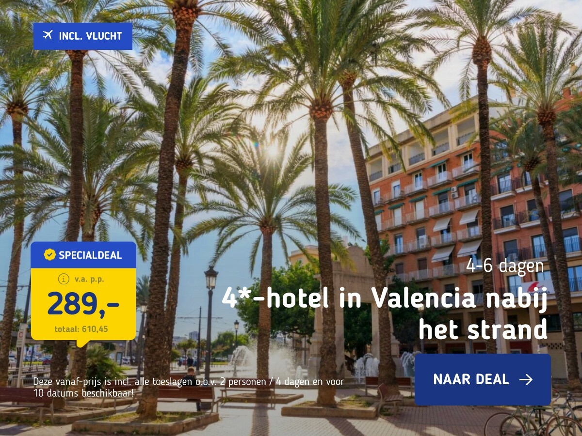 4*-hotel in Valencia nabij het strand
