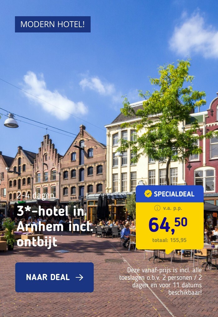 3*-hotel in Arnhem incl. ontbijt