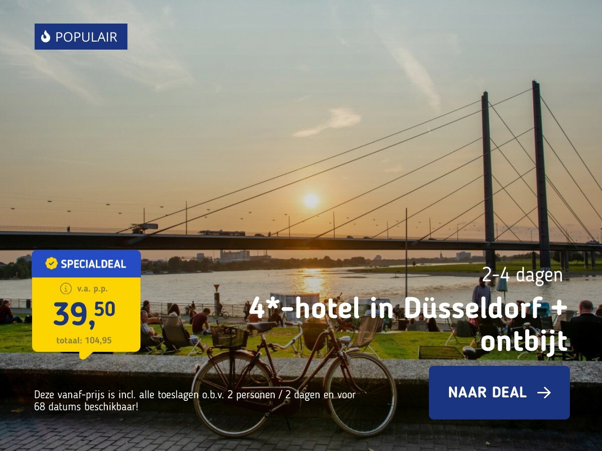 4*-hotel in Düsseldorf + ontbijt