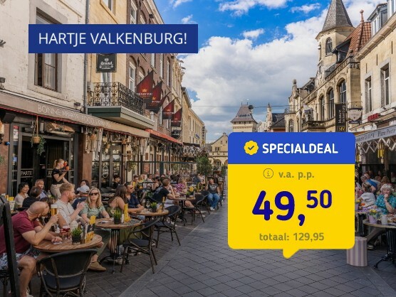 Designhotel hartje Valkenburg + ontbijt