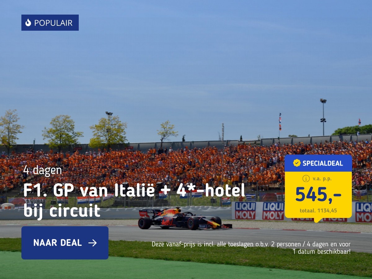 F1: GP van Italië + 4*-hotel bij circuit