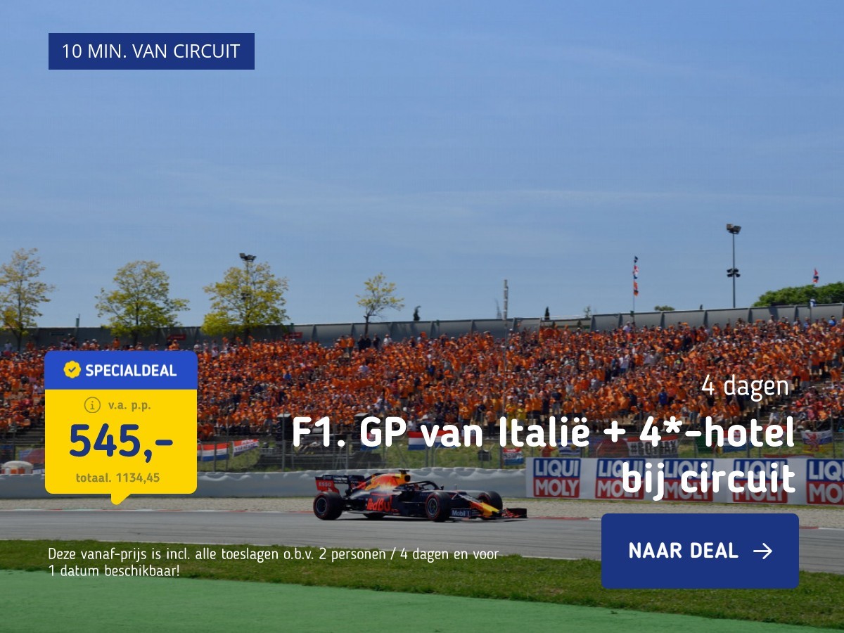 F1: GP van Italië + 4*-hotel bij circuit