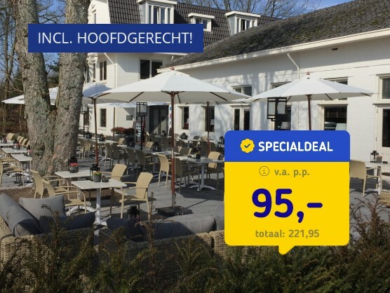 Veluwe bij Apeldoorn+ontbijt+diner