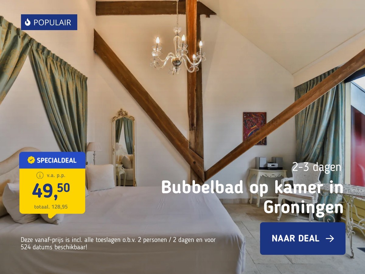 Bubbelbad op kamer in Groningen