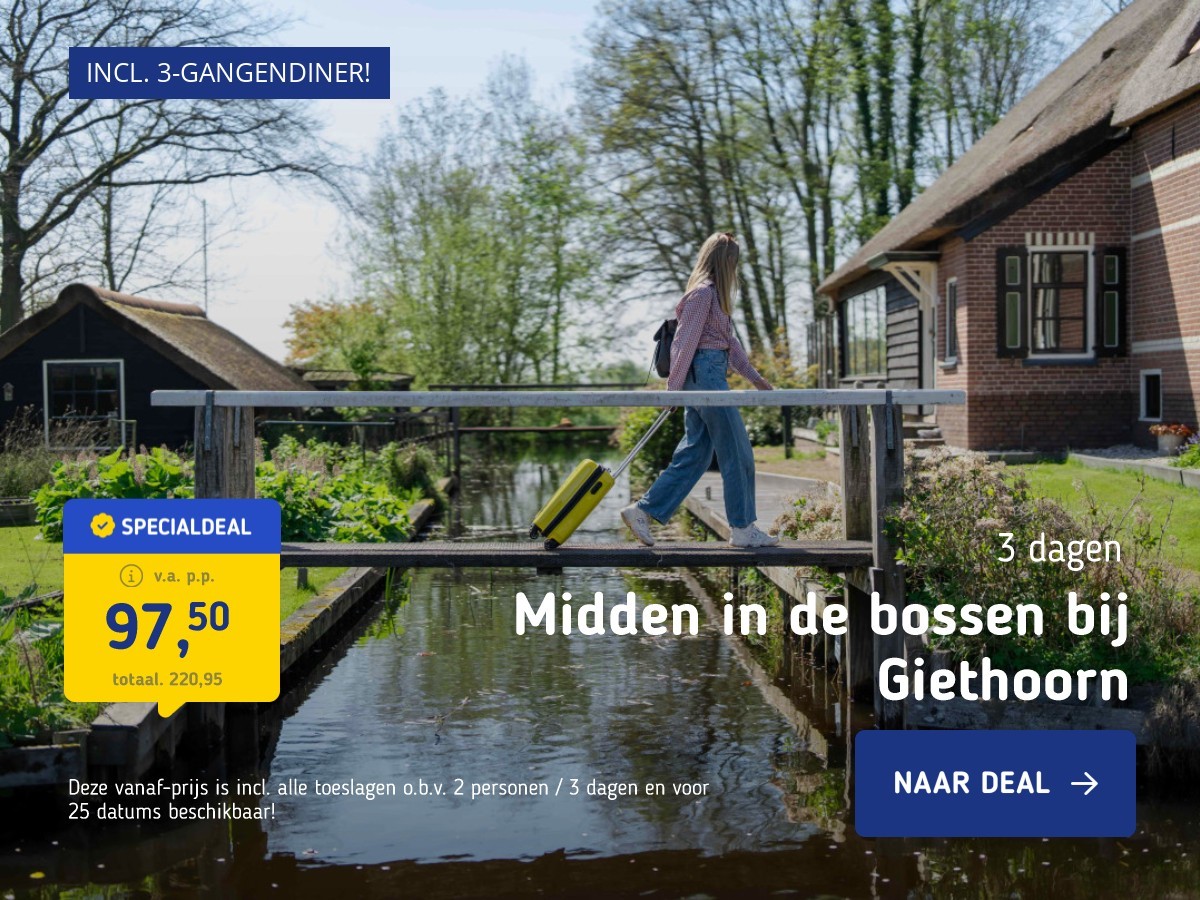 Midden in de bossen bij Giethoorn