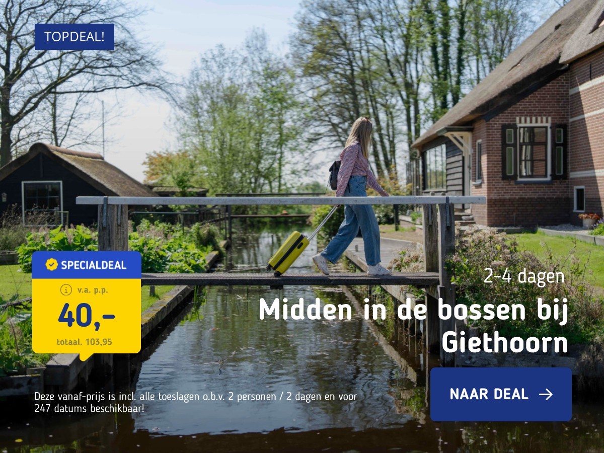 Midden in de bossen bij Giethoorn