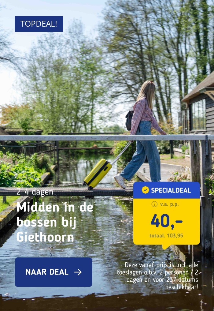 Midden in de bossen bij Giethoorn