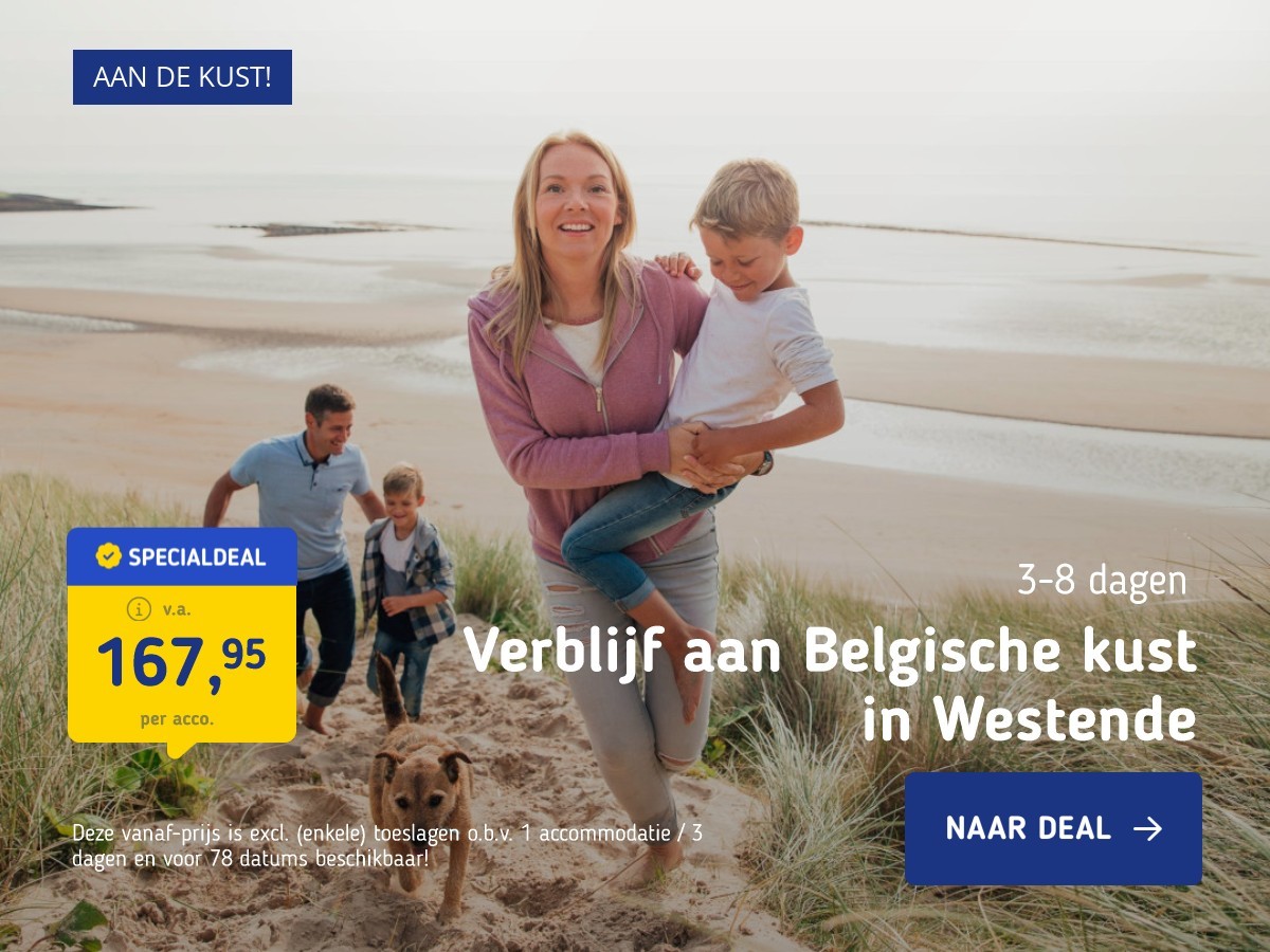 Verblijf aan Belgische kust in Westende