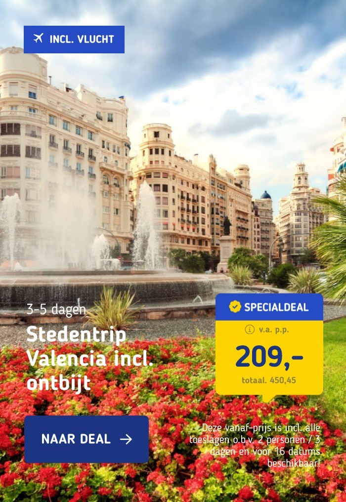 Stedentrip Valencia incl. ontbijt