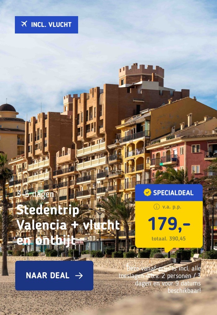 Stedentrip Valencia + vlucht en ontbijt