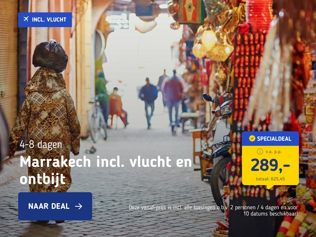 Marrakech incl. vlucht en ontbijt