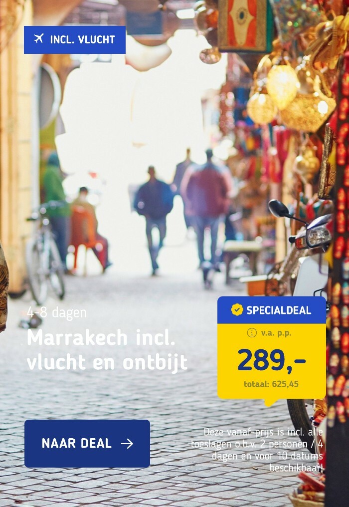 Marrakech incl. vlucht en ontbijt