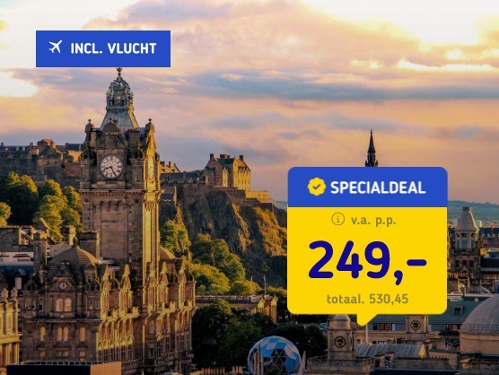 4*-hotel in Edinburgh + ontbijt