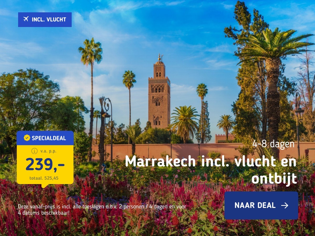 Marrakech incl. vlucht en ontbijt