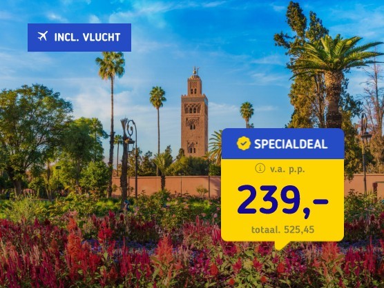 Marrakech incl. vlucht en ontbijt