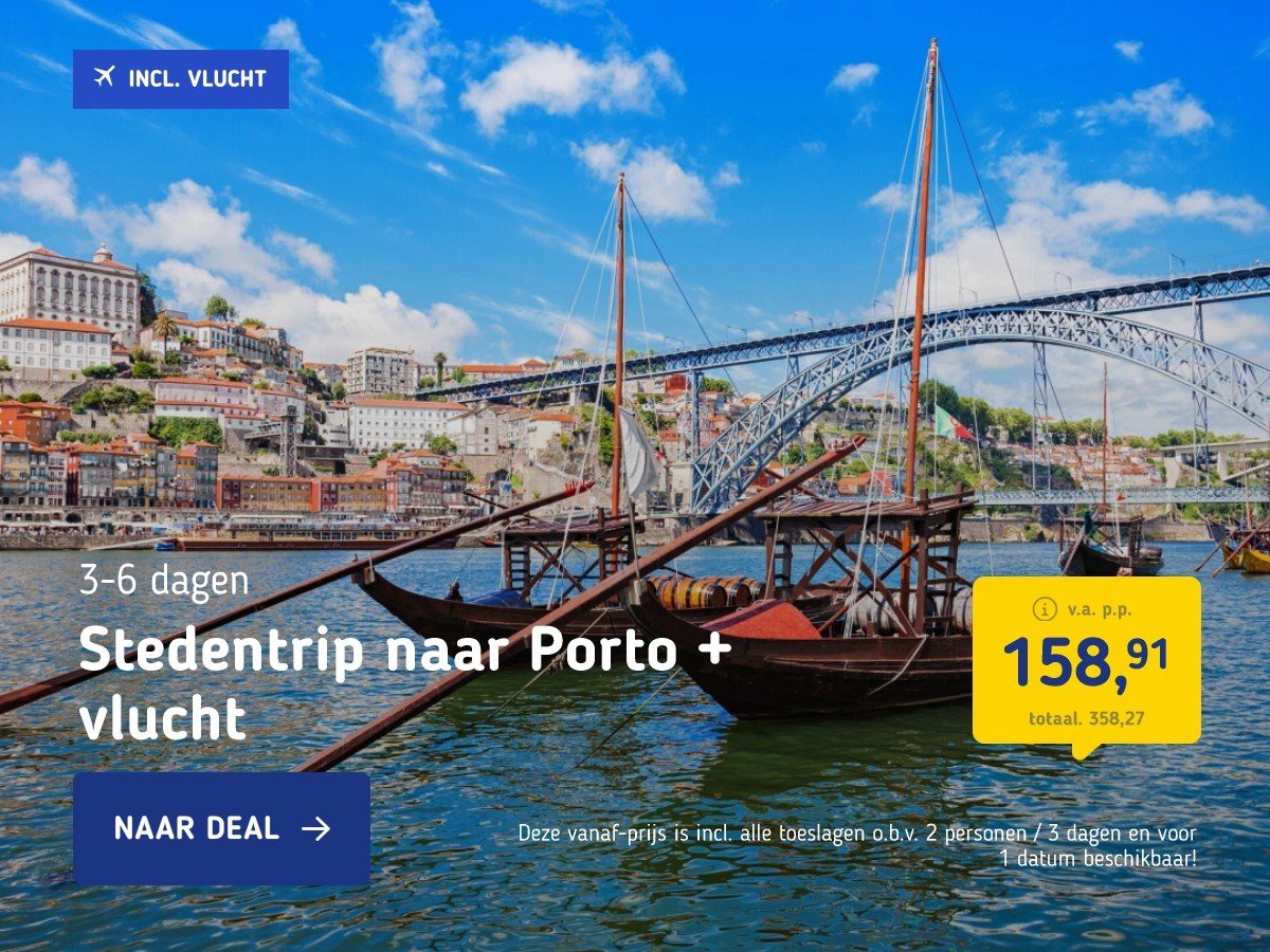 Stedentrip naar Porto + vlucht