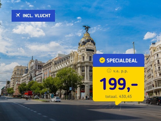 Stedentrip Madrid incl. vlucht + ontbijt