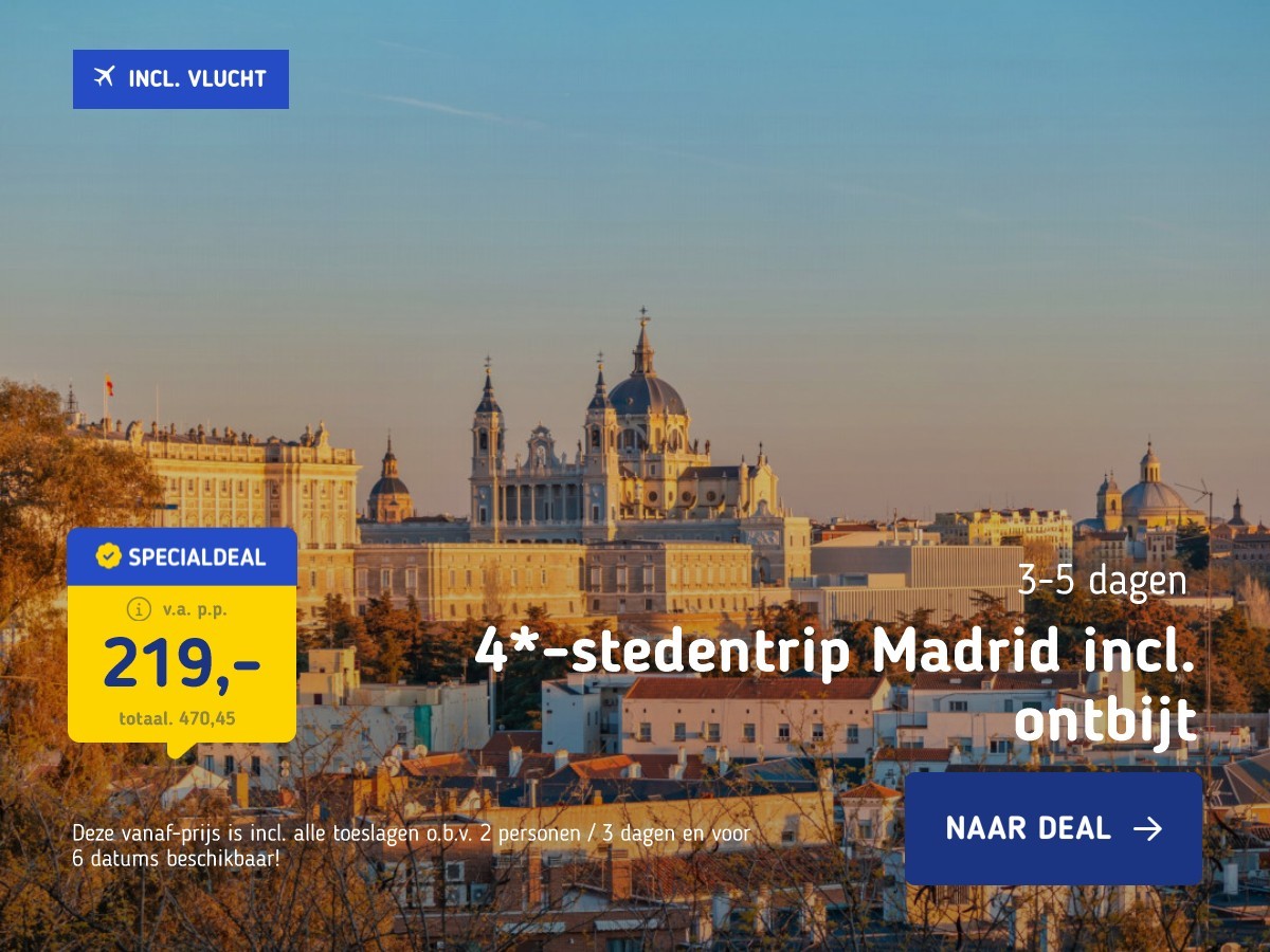 4*-stedentrip Madrid incl. ontbijt