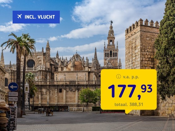 4*-hotel Sevilla incl vlucht en ontbijt