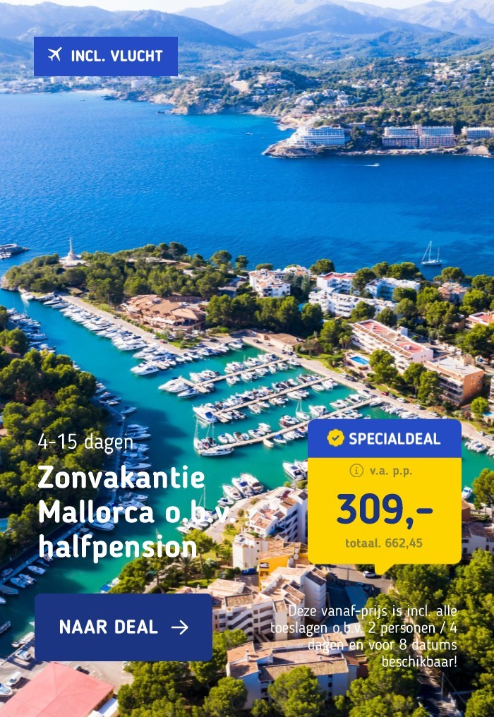 Zonvakantie Mallorca o.b.v. halfpension