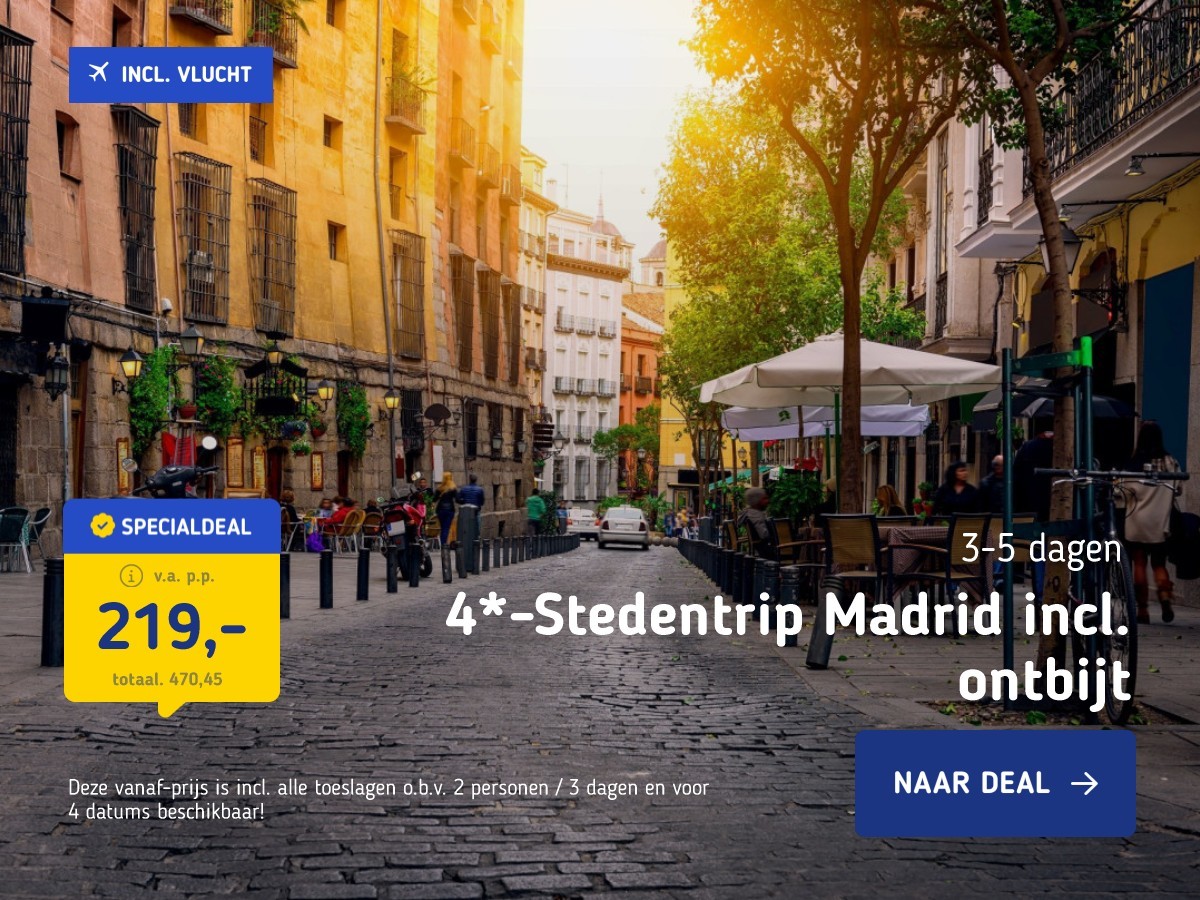 4*-Stedentrip Madrid incl. ontbijt