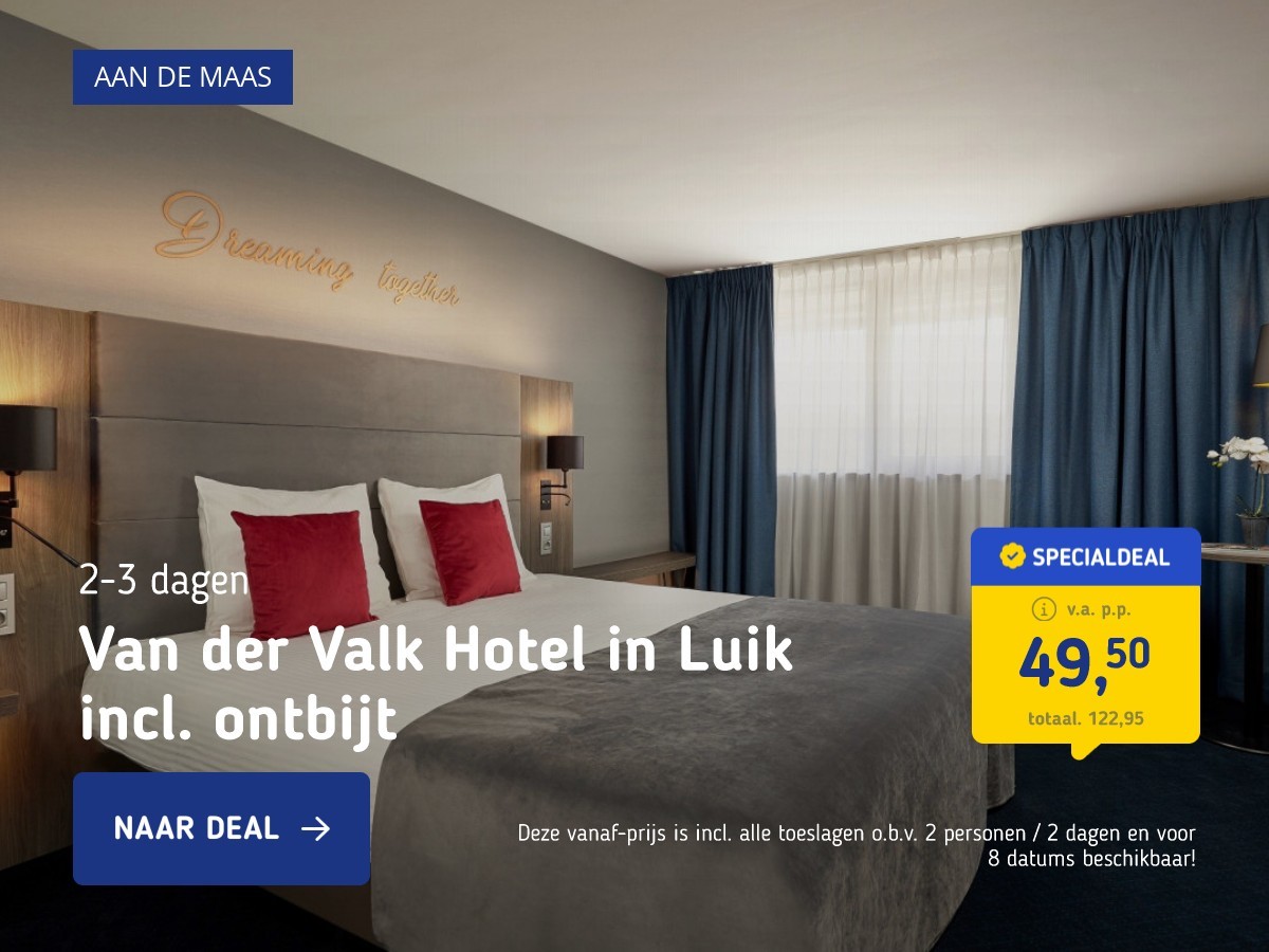 Van der Valk Hotel in Luik incl. ontbijt