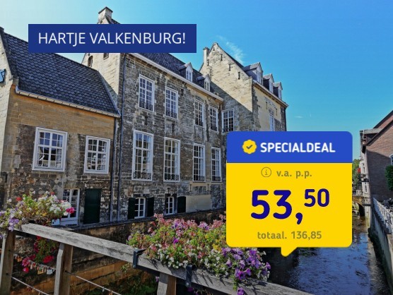 Designhotel hartje Valkenburg + ontbijt