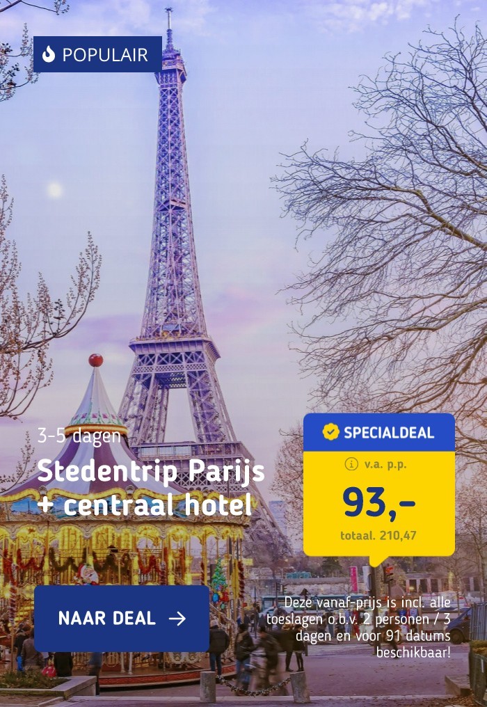 Stedentrip Parijs + centraal hotel