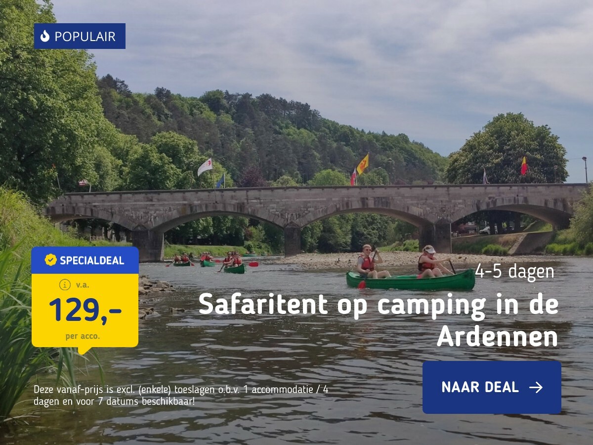 Safaritent op camping in de Ardennen