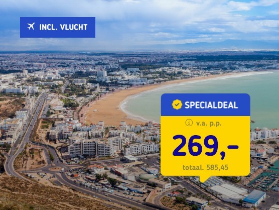 4*-hotel o.b.v. halfpension in Agadir