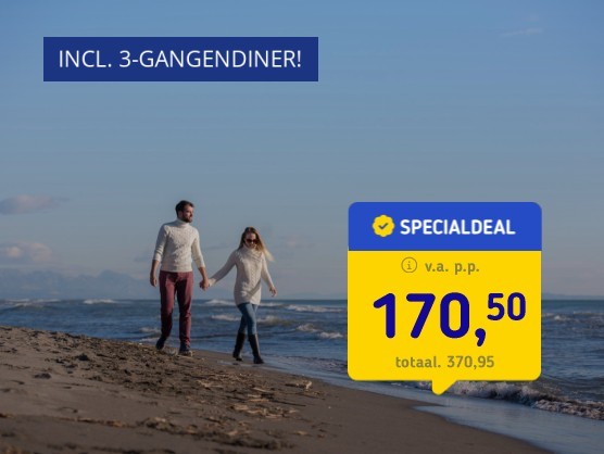 Hotel in Den Helder + 3-gangendiner