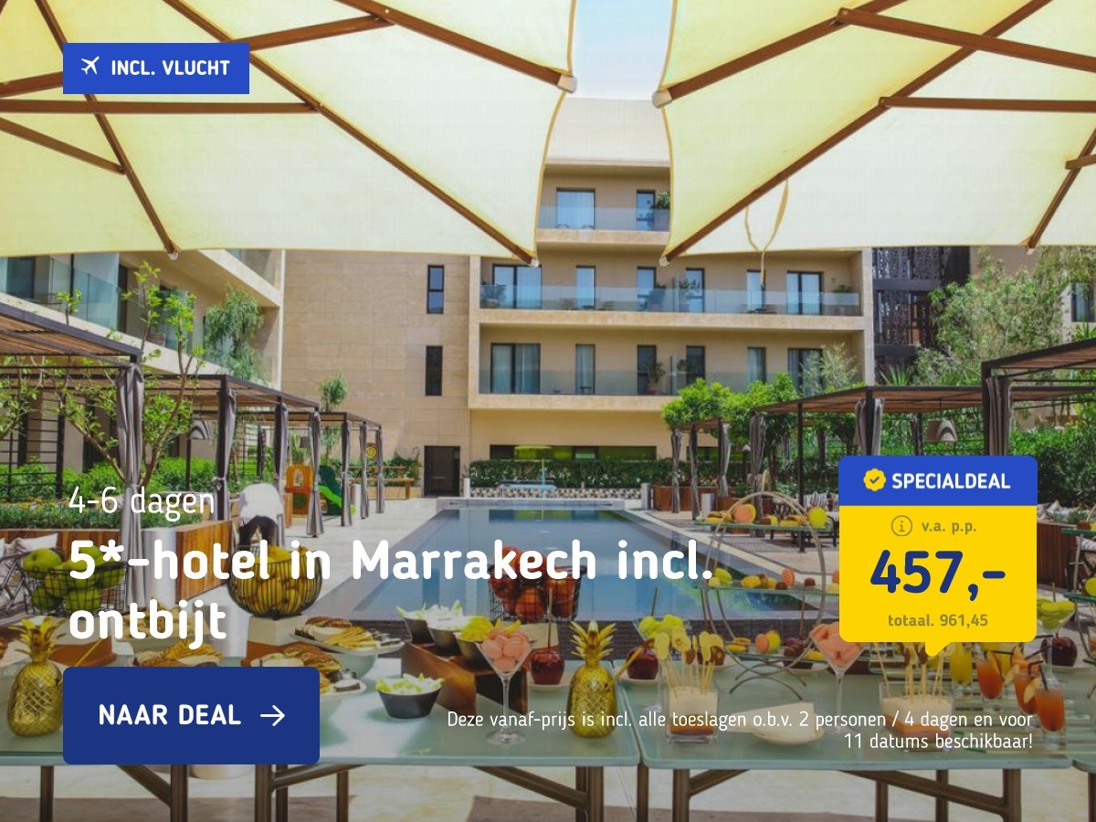 5*-hotel in Marrakech incl. ontbijt