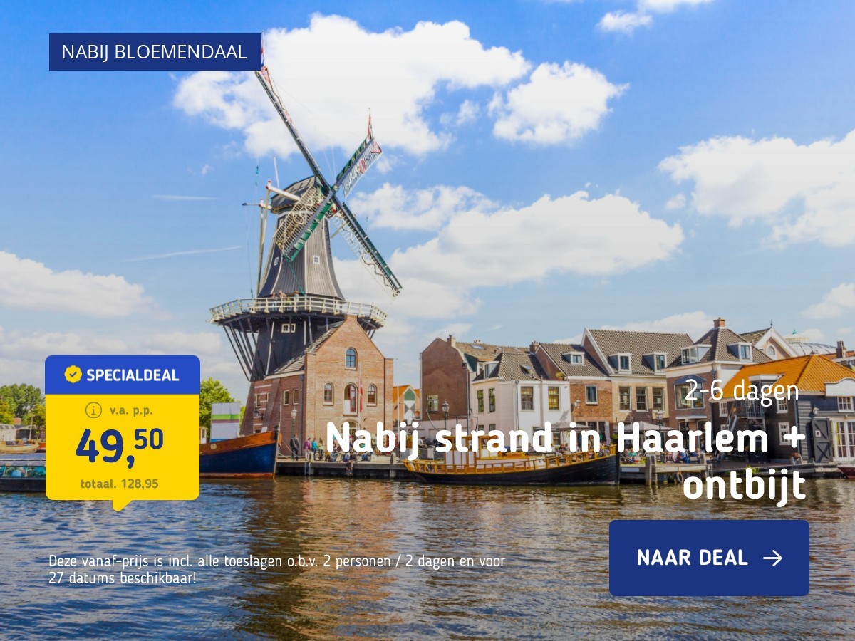 Nabij strand in Haarlem + ontbijt