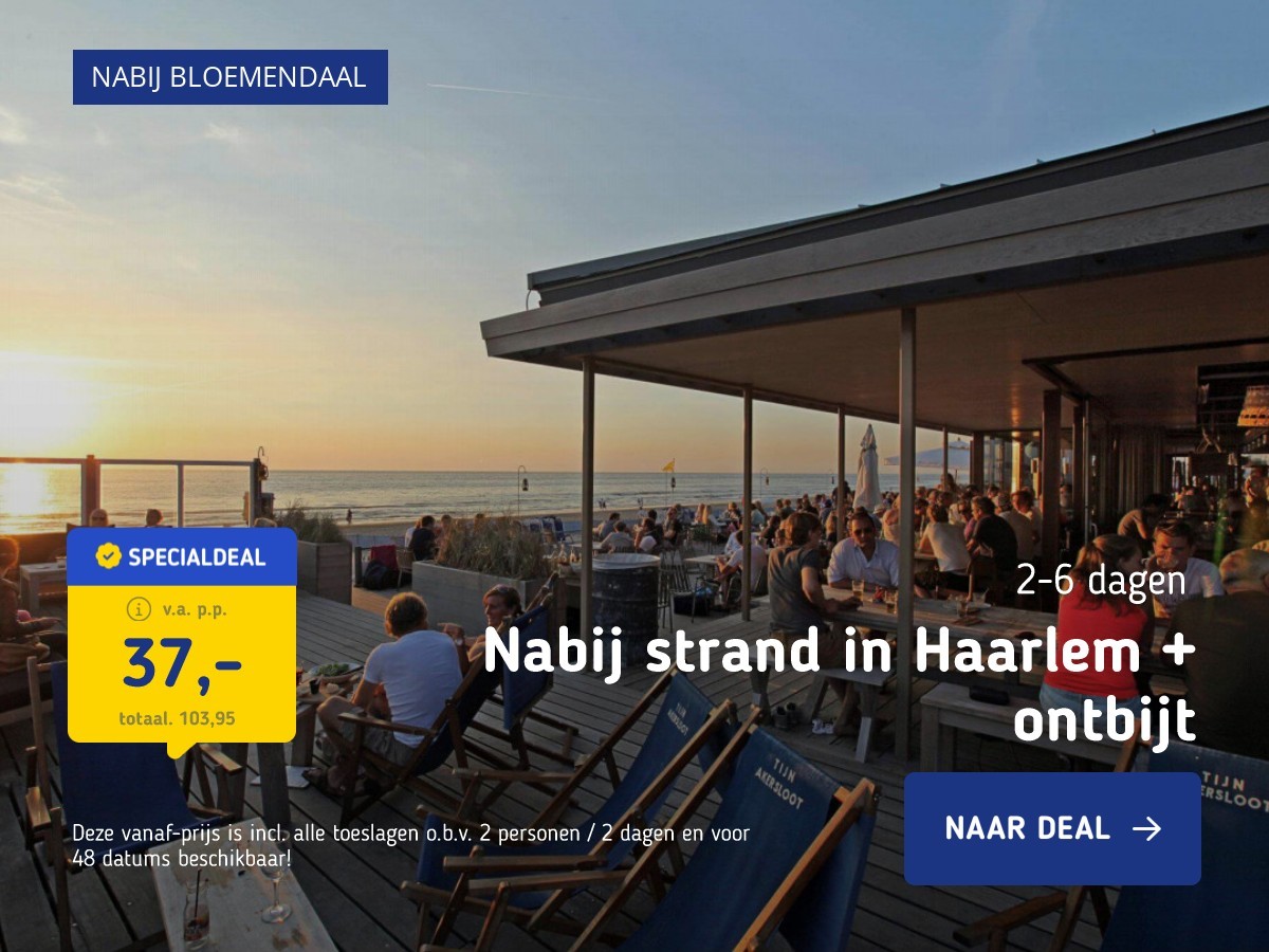 Nabij strand in Haarlem + ontbijt