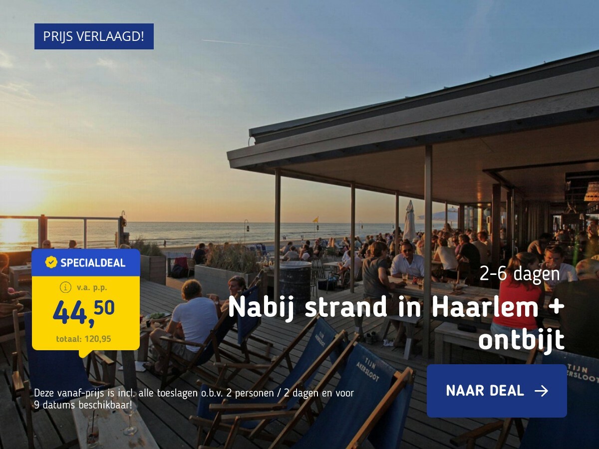 Nabij strand in Haarlem + ontbijt