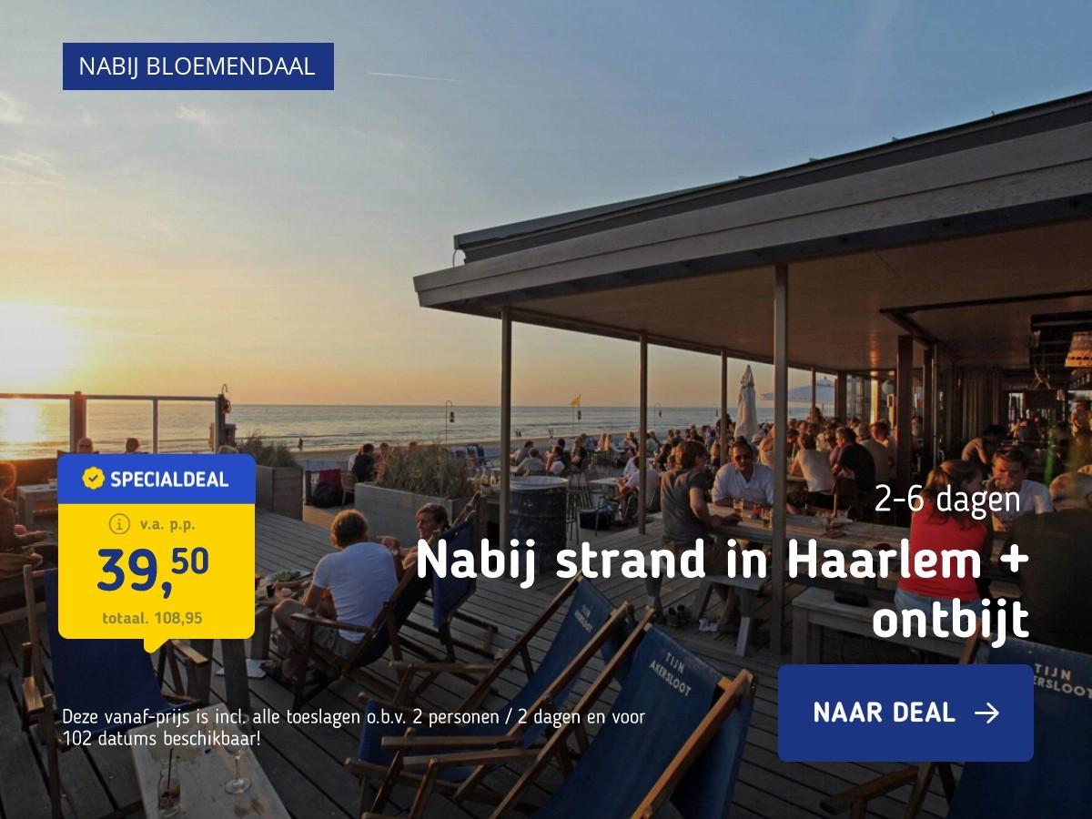 Nabij strand in Haarlem + ontbijt