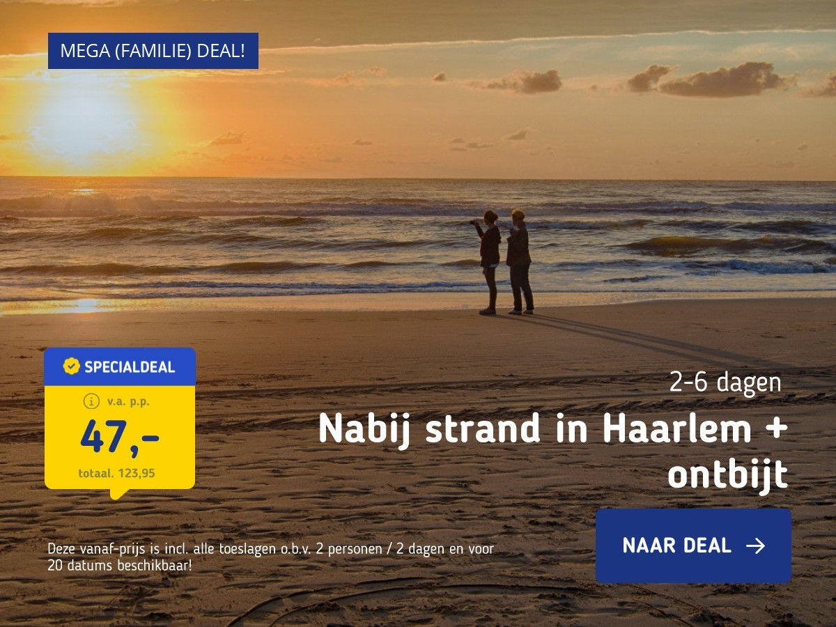 Nabij strand in Haarlem + ontbijt