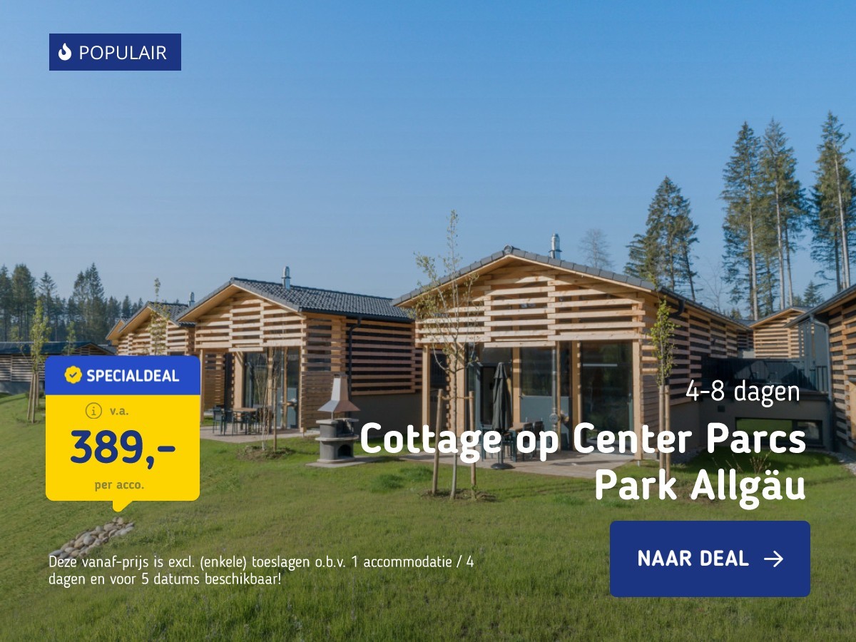 Cottage op Center Parcs Park Allgäu