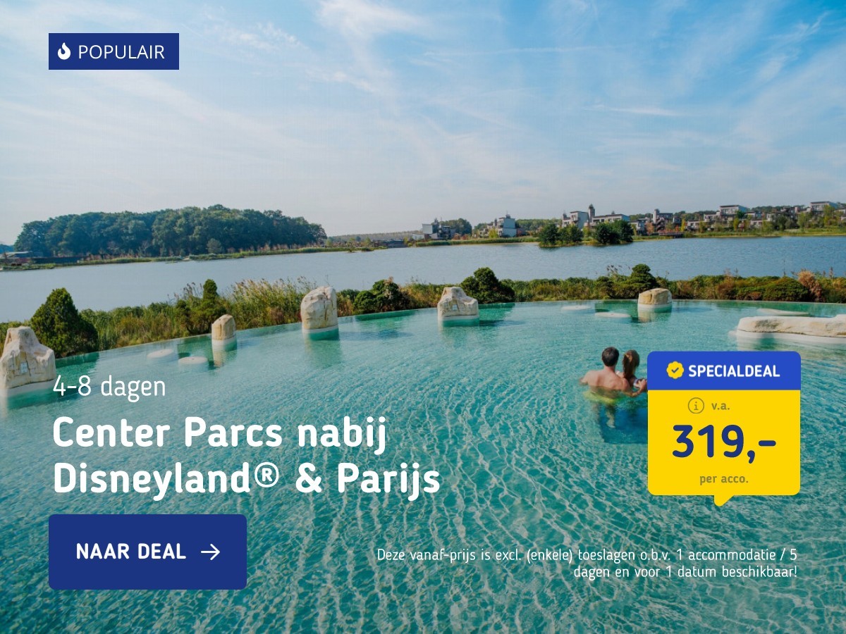 Center Parcs nabij Disneyland® & Parijs